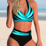 Inês - Bikini Set with Crossed Neckline and Pattern