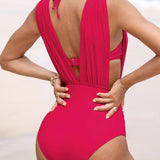 Núria - Luxe Shaping Swimsuit with Deep V Neck