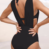 Núria - Luxe Shaping Swimsuit with Deep V Neck