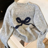 GRACIE™ - Elegant Bow Knit Sweater for Fall & Winter Fashion