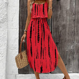 BLYTE™ - All-Over Print Tie-Front Cami Dress for Summer Vibes