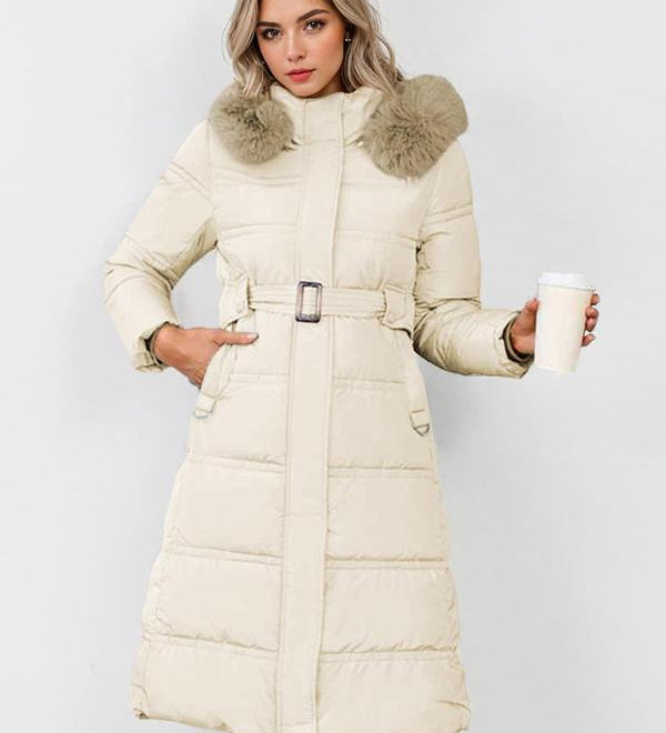 LEYLA™ - Stylish Plush Coat with Waist Tie for Cozy Fall & Winter