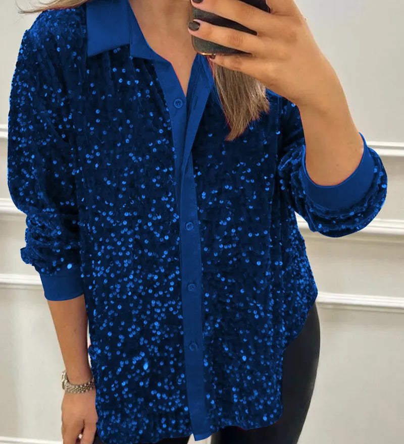 CIARA™ - Shimmer Sequin Shirt