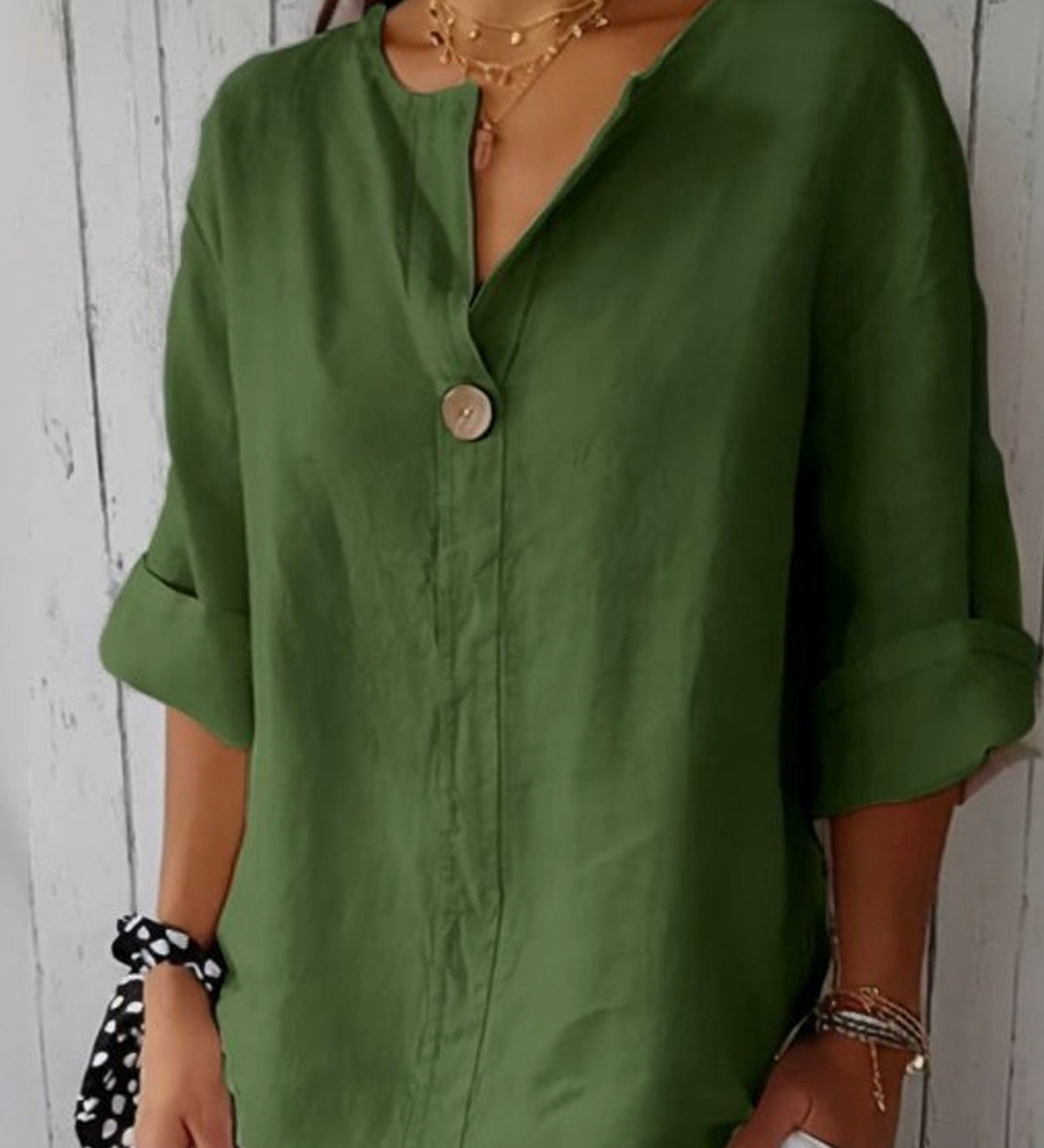 NAYLA™ - Casual V-Neck Blouse