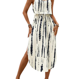 SOFIA™ – Tie Dye Floral Split Thigh Casual Dress