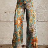 DAISY™ - Vintage Floral Wide-Leg Pants
