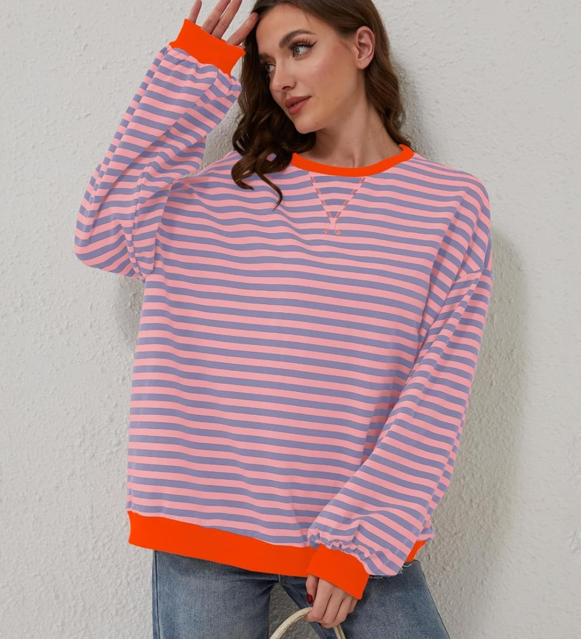 ROXANNE™ - Striped Oversized Sweatshirt