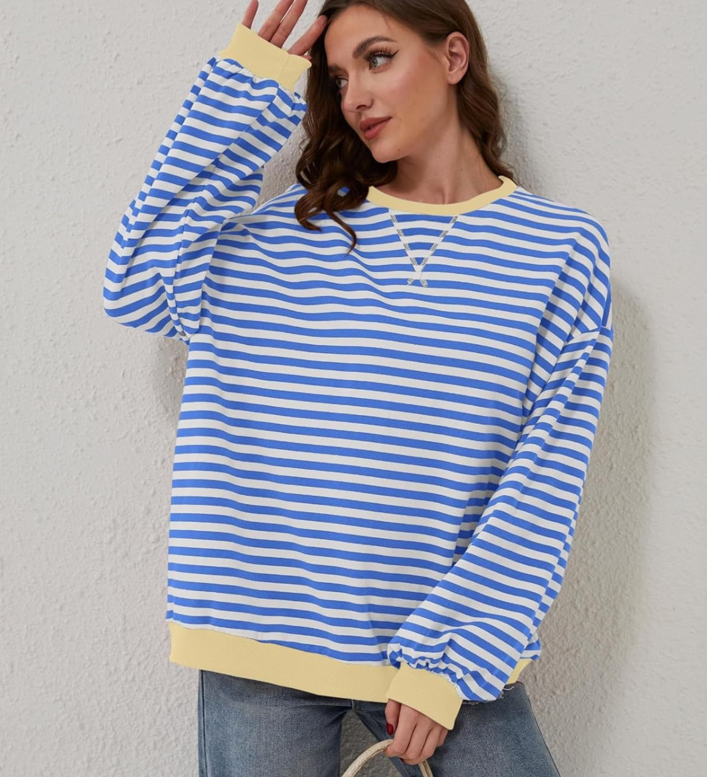 ROXANNE™ - Striped Oversized Sweatshirt