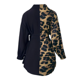WREN™ – Leopard Patchwork Bishop Sleeve Dress
