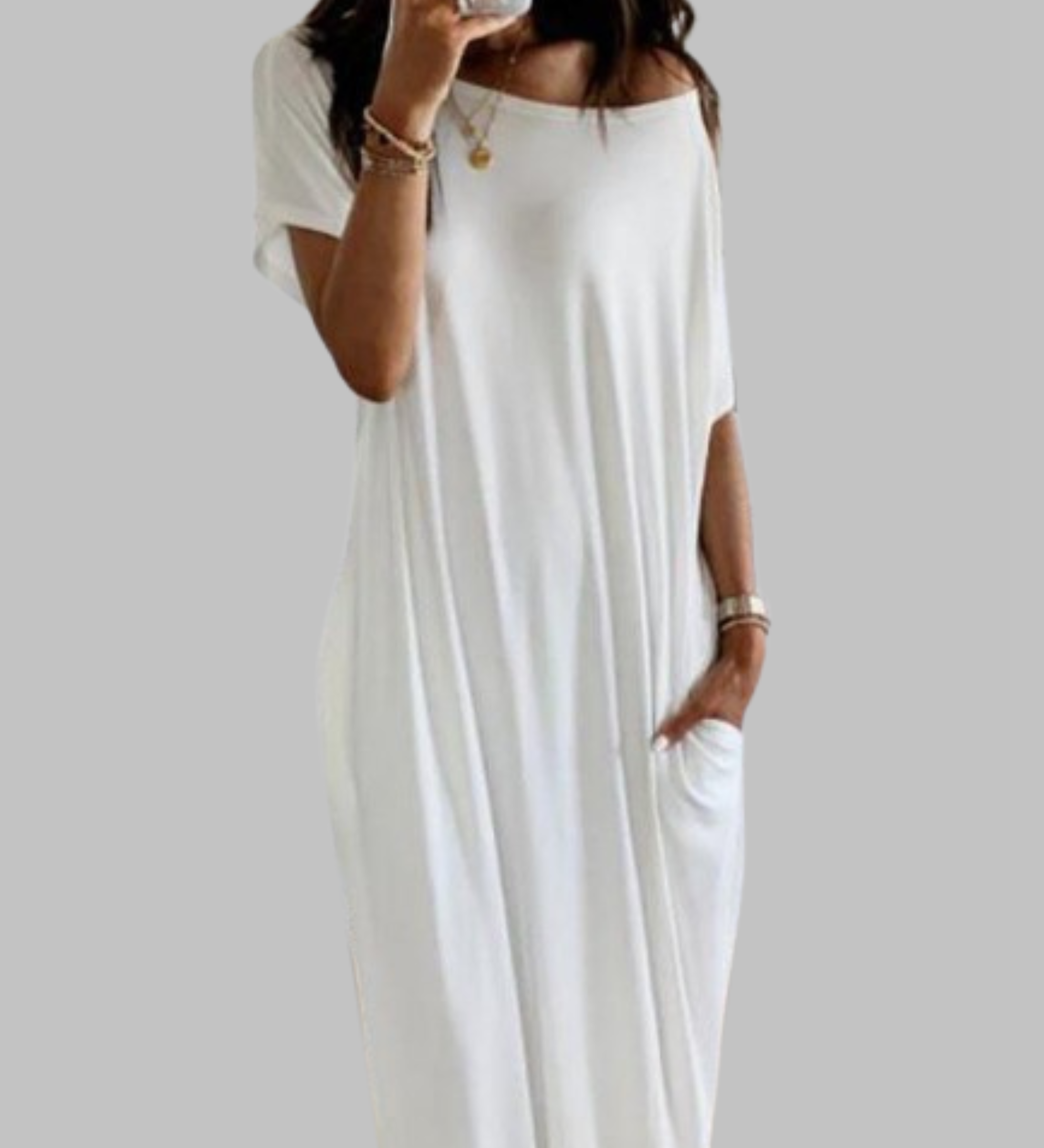 SHAEL™ - Loose Fit Round Neck Sleep Nightdress