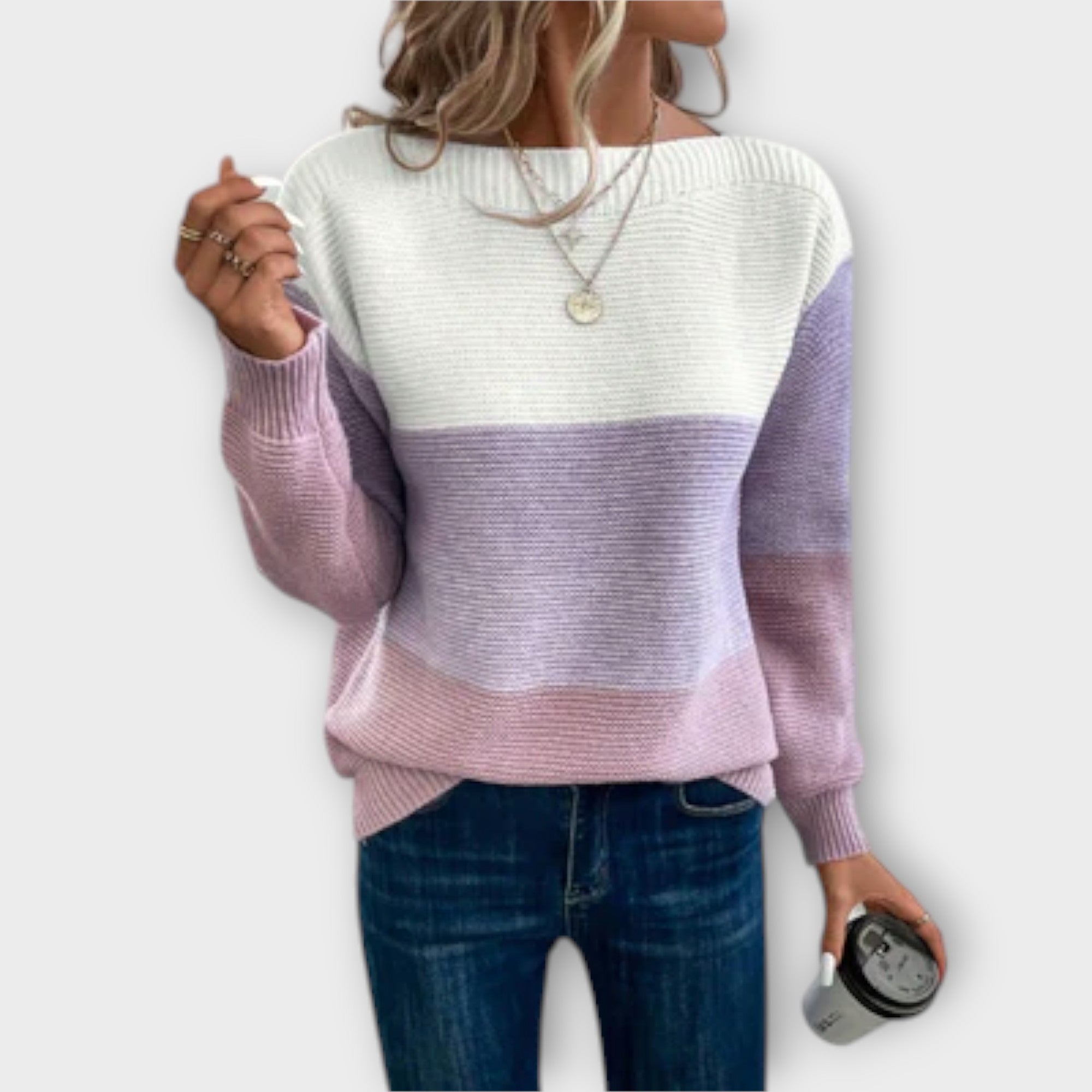 Clara - Suéter patchwork elegante en tres colores