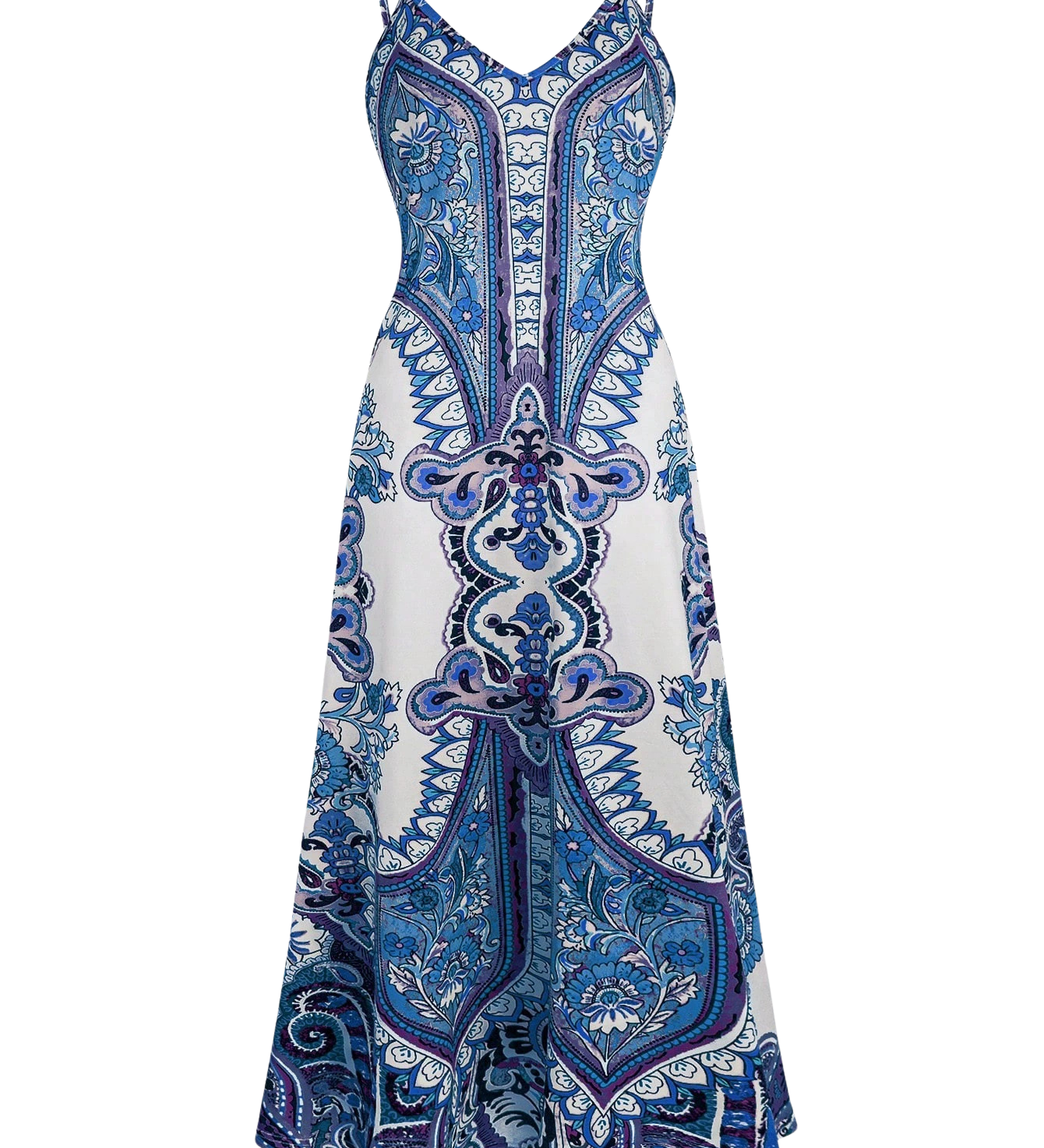 OTTILIE™ – Boho Floral Print Sleeveless Dress