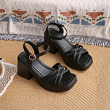 KIANA™ – Fashionable Cross Strap Heeled Sandals