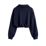 TEAGAN™ – Sporty Half-Zip Cropped Sweatshirt
