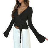 ISABELLA™ – Stylish V Neck Wrap Top