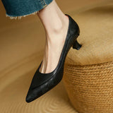 Belle Genuine Leather High Heels