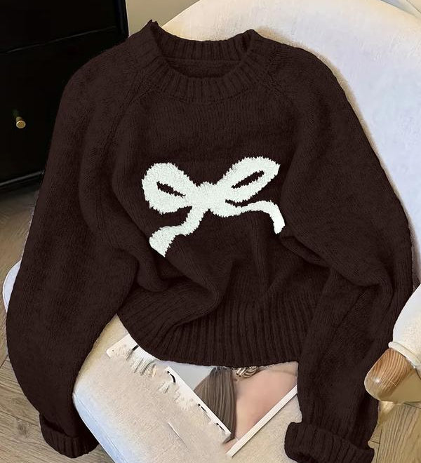 GRACIE™ - Elegant Bow Knit Sweater for Fall & Winter Fashion
