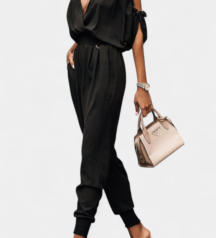 Solene Mono Casual with Off-Shoulder and Elastic Waist