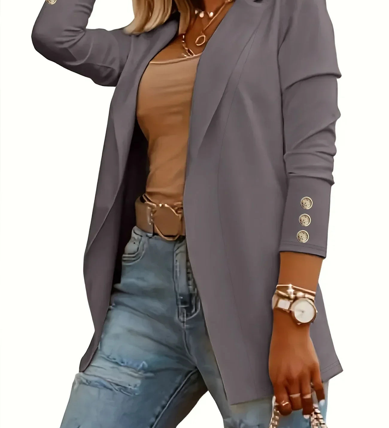EMMA™ - Chic Open Front Jacket