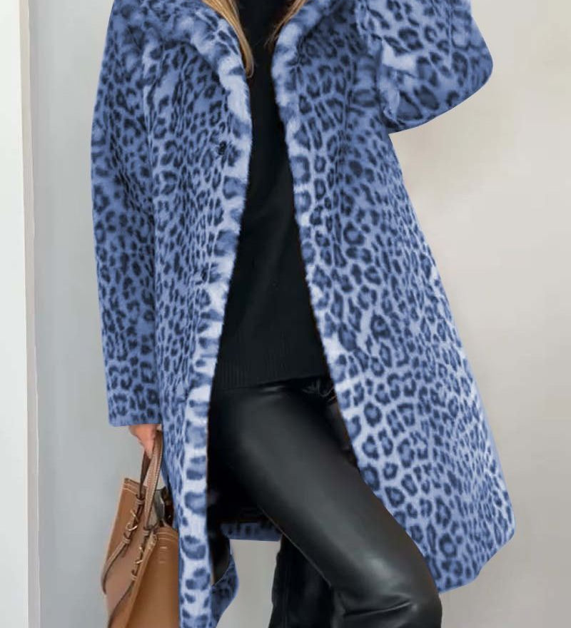 Leia - Long Leopard Print Coat