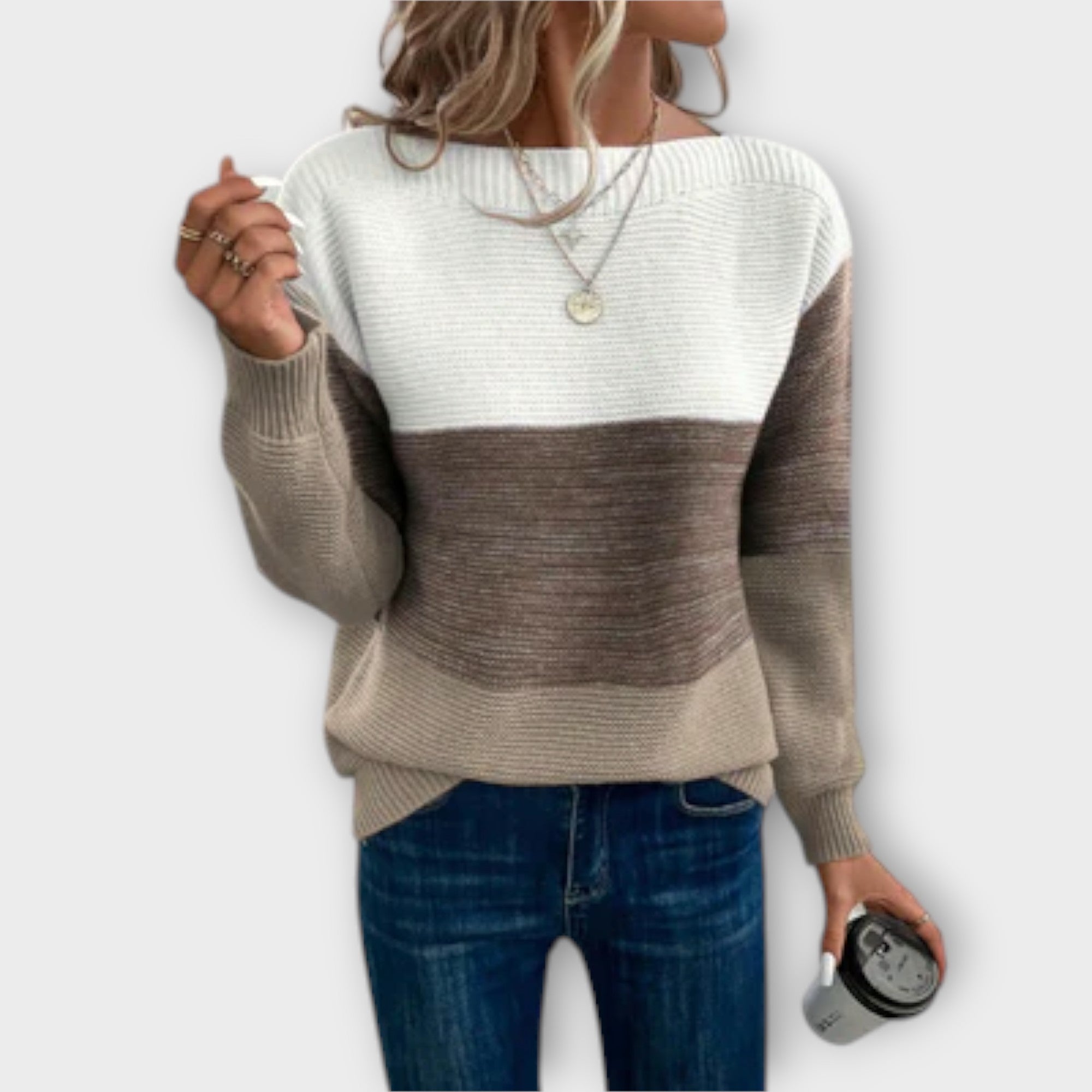 Clara - Suéter patchwork elegante en tres colores