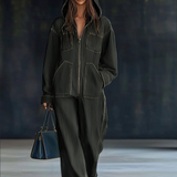 Tiria Long-Sleeve Jumpsuit with Hood