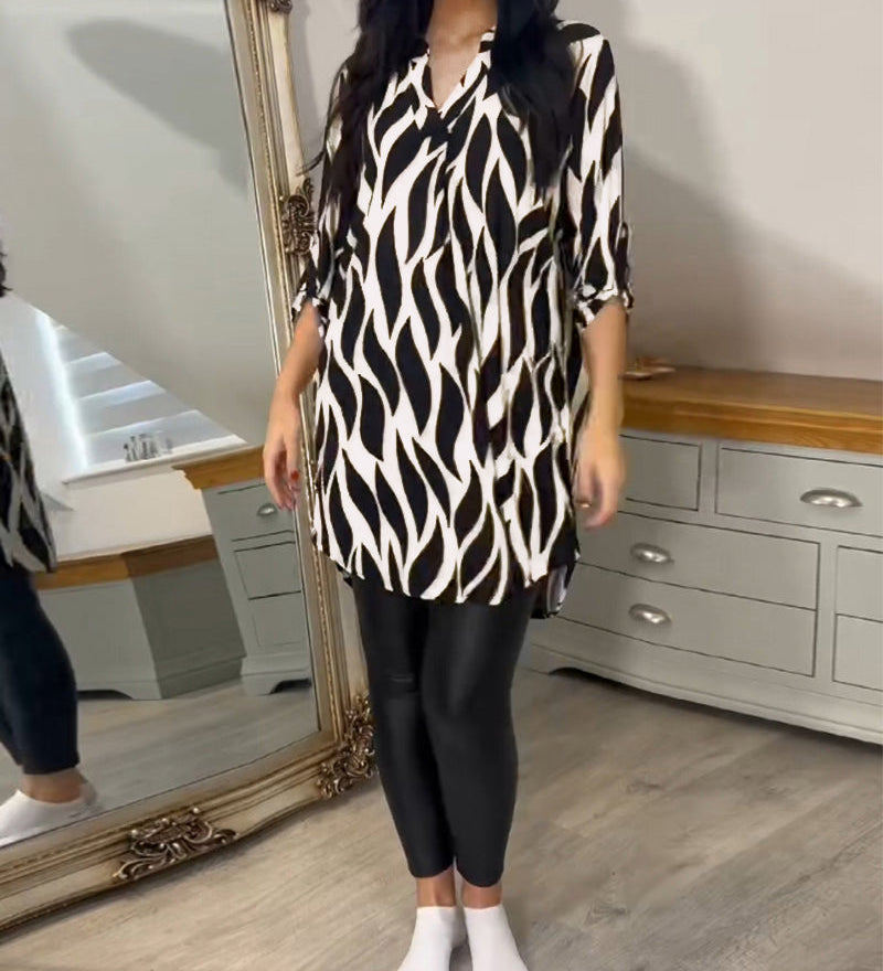 ALEXANDRA™ - Printed Loose-Fit Top