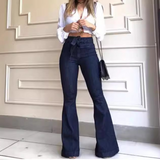 KYRA™ – Vintage Wide Leg Lace-Up Flared Pants