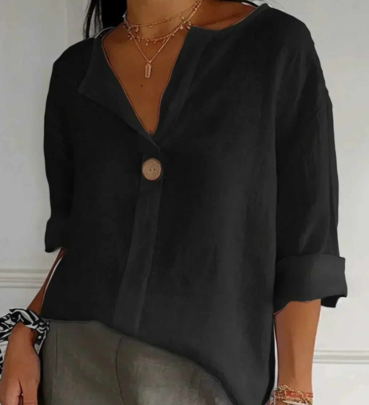 NAYLA™ - Casual V-Neck Blouse