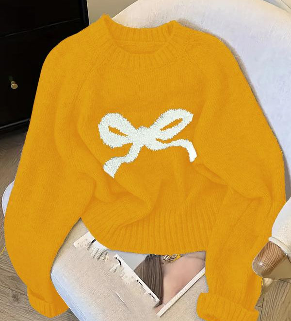 GRACIE™ - Elegant Bow Knit Sweater for Fall & Winter Fashion