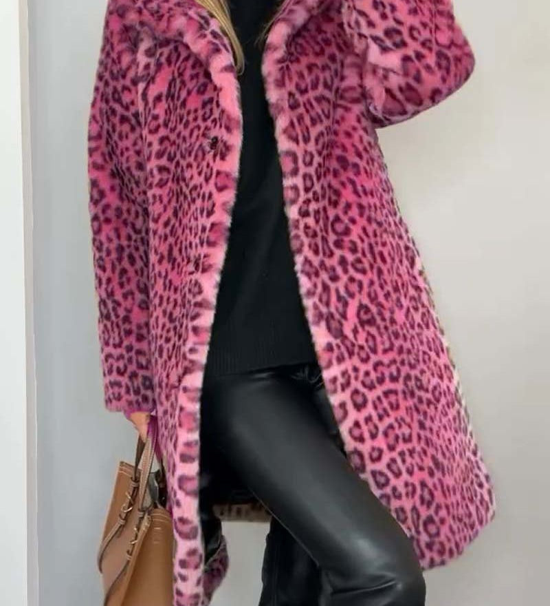 Leia - Long Leopard Print Coat