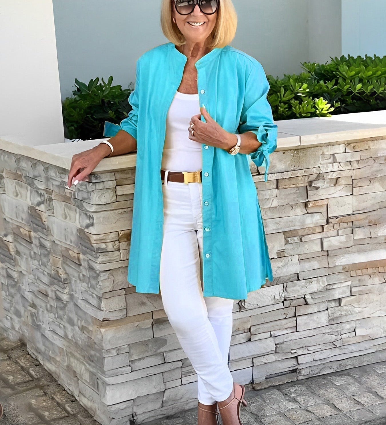 CÉLINA™ - Classy Long Shirt Jacket