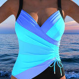 Constança - Luxurious wrap swimsuit with colourful print