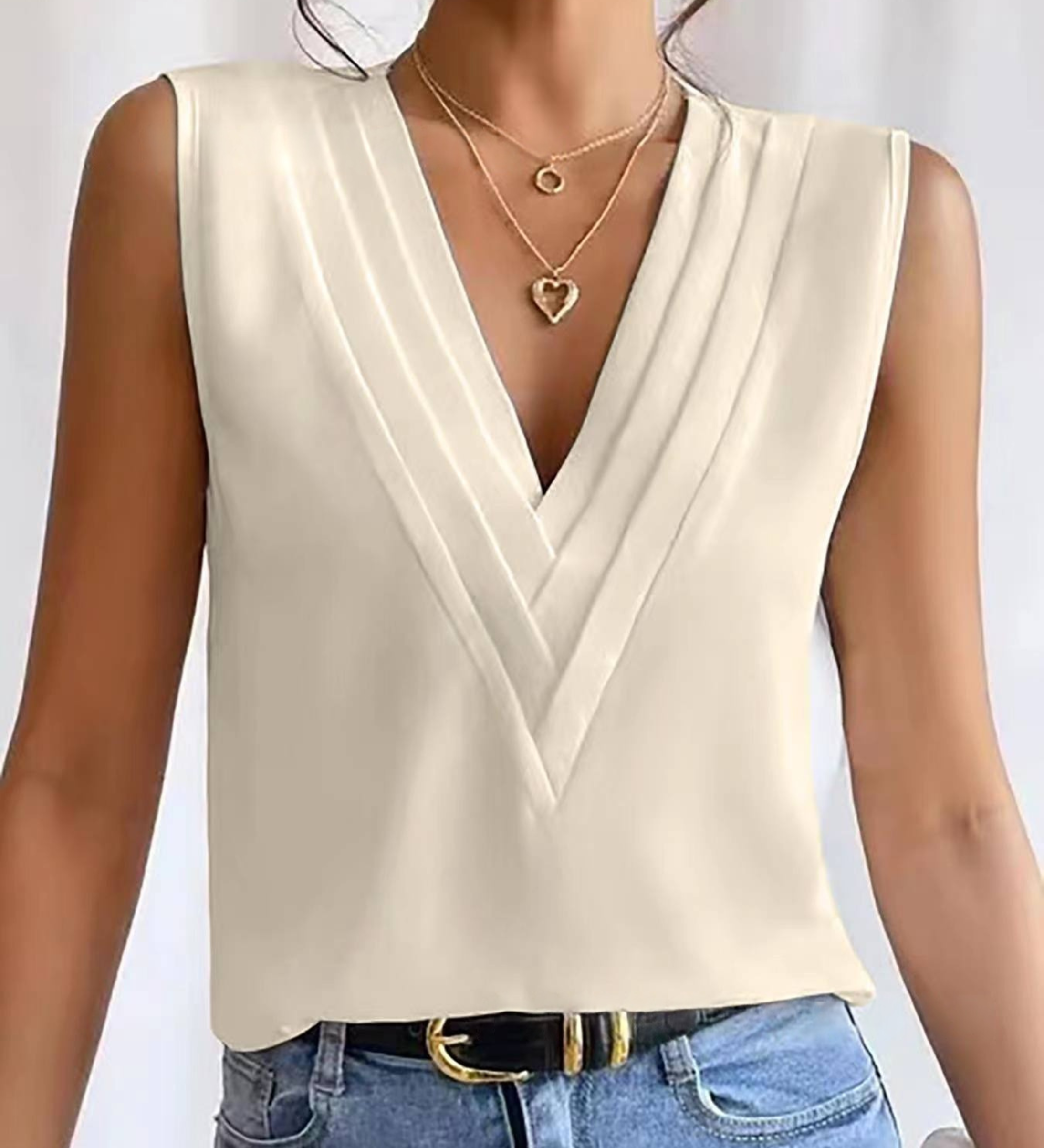 JADE™ - Lightweight Sleeveless V-Neck Top