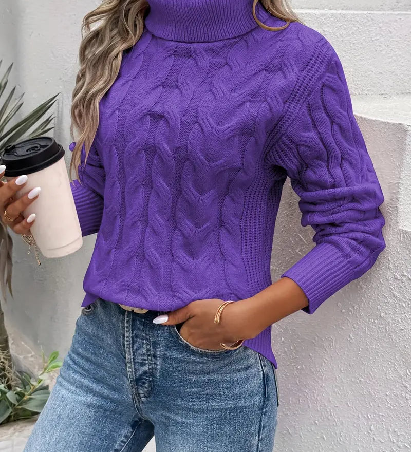 MAIKA™ - Cable Knit Turtleneck Sweater