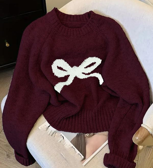 GRACIE™ - Elegant Bow Knit Sweater for Fall & Winter Fashion