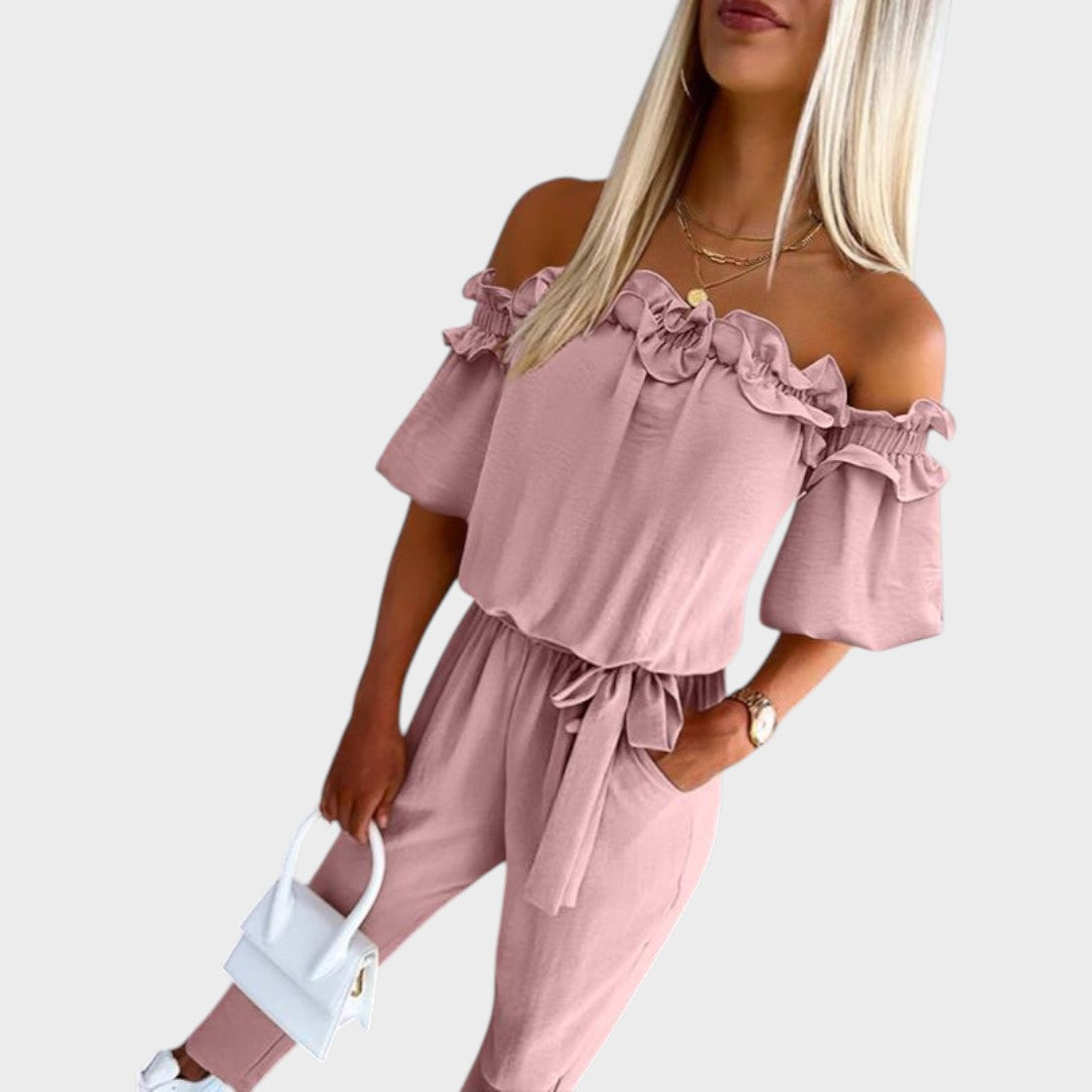 Joana | Jumpsuit with Off-the-Shoulder Sleeves