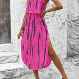BLYTE™ - All-Over Print Tie-Front Cami Dress for Summer Vibes