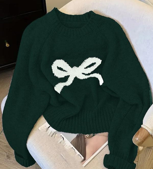 GRACIE™ - Elegant Bow Knit Sweater for Fall & Winter Fashion