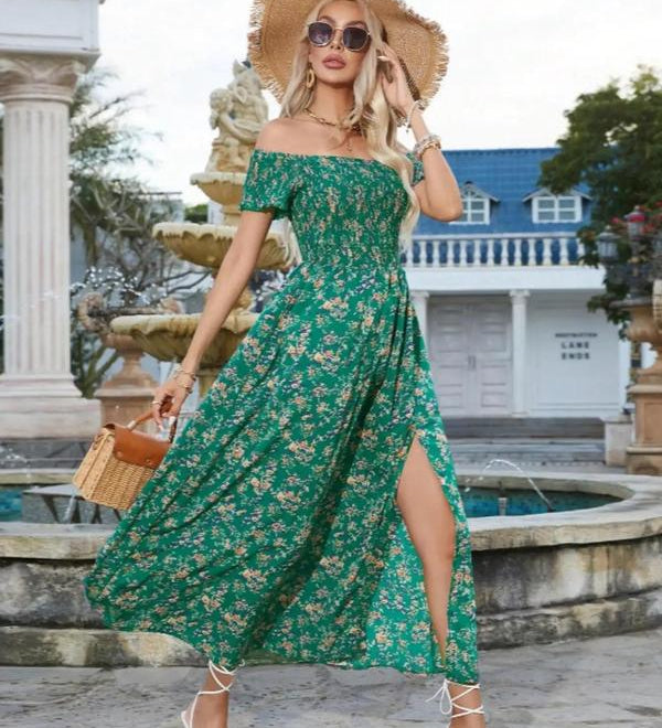 AMELISE™ – Vintage Casual Ruffle Summer Dress