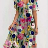 LAVINA™ – Vibrant Boho Midi Dress