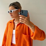 VERA™ – Modern Button-Up Shorts Set
