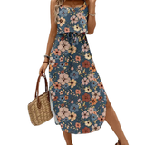SOFIA™ – Tie Dye Floral Split Thigh Casual Dress