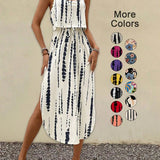 BLYTE™ - All-Over Print Tie-Front Cami Dress for Summer Vibes