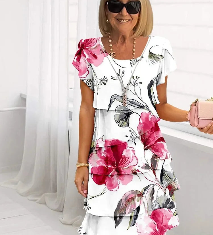 FLORA™ – Elegant Spring Midi Dress