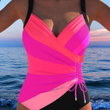 Constança - Luxurious wrap swimsuit with colourful print