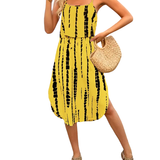 SOFIA™ – Tie Dye Floral Split Thigh Casual Dress