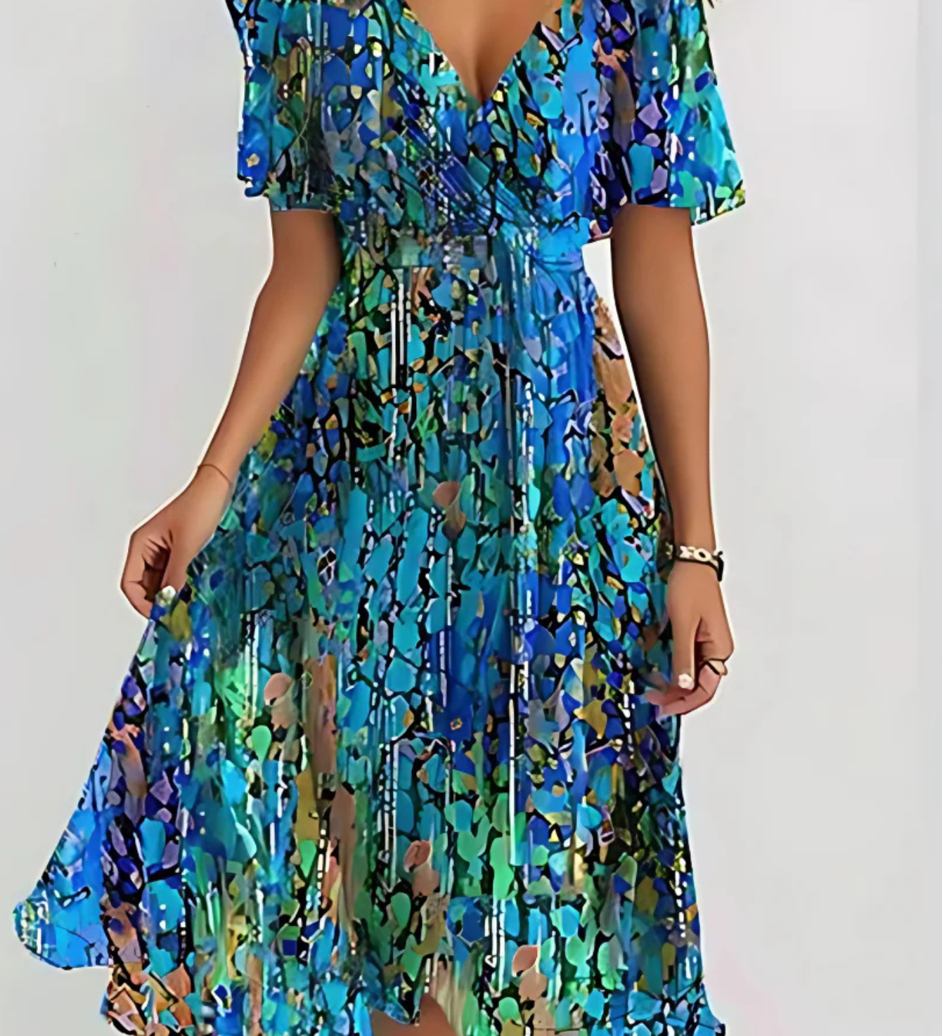 LAVINA™ – Vibrant Boho Midi Dress