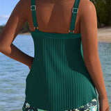 Beatriz | Striped Tankini with Beach Shorts in Two Pieces