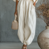 Linen Set Off-Shoulder Pants